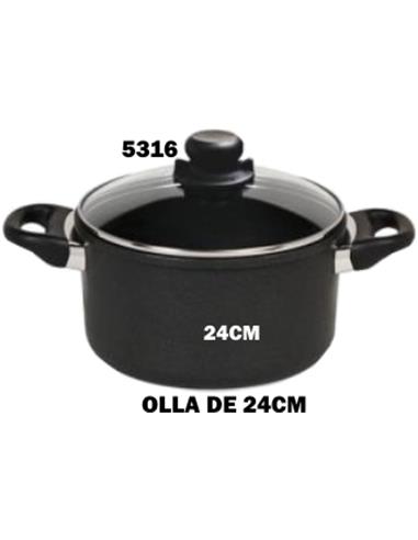 OLLA ALUMINIO ANTIADHERENTE 24CM