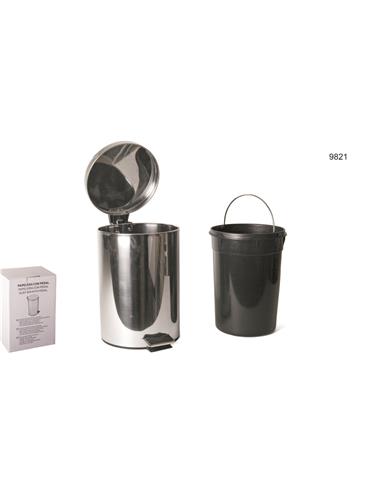 PAPELERA ACERO INOX. 9L