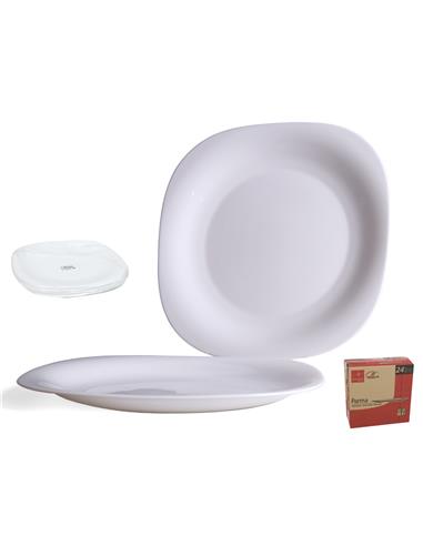 PLATO PARMA LLANO 27*27 BLANCO