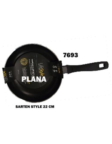SARTEN ALUMINIO 33738 PLANA  22CM