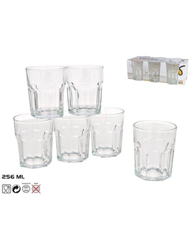 VASO AGUA 256ML*6