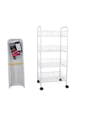 VERDULERO METAL 4 PISOS BIANCA