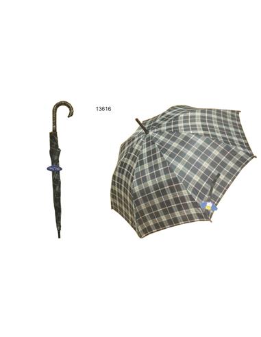 PARAGUAS MADERA 58CM AUTOMATICO CUADROS