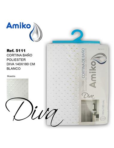 CORTINA BAÑO 140X80 BL POLIESTER
