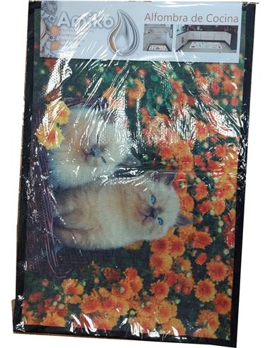 ALFOMBRA COCINA 60X40 GATITOS 23840