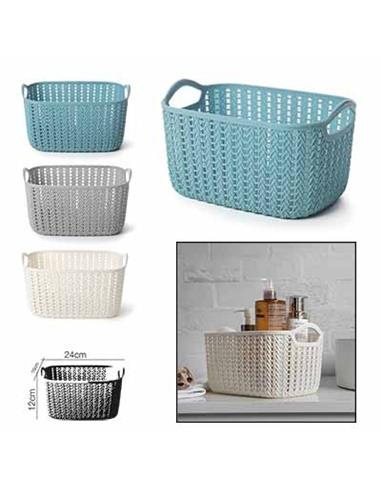 CESTA TRENZADA RECTANGULAR LESY