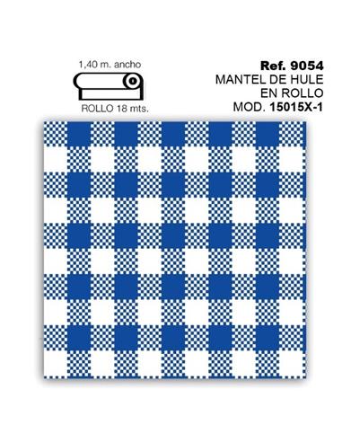 MANTEL ROLLO CUADROS AZULES 90545