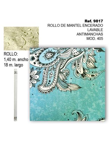 MANTEL ROLLO IMI TELA AZUL
