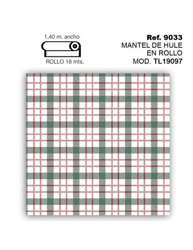 MANTEL ROLLO LINEAS ROJO +VERDE