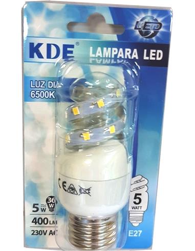BOMBILLA GL  LED ESPIRAL MINI 5W E27 LUZ FRIA