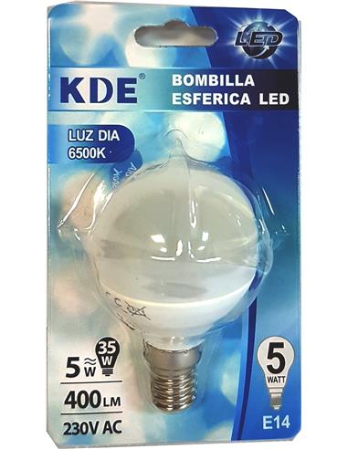 BOMBILLA GL LED ESFERICA G45 5W E14 LUZ FRIA