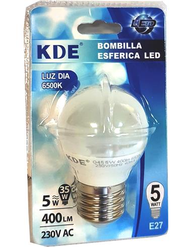 BOMBILLA GL LED ESFERICA G45 5W E27 LUZ FRIA