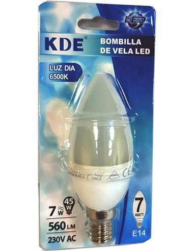 BOMBILLA GL LED VELA C37 7W E14 LUZ FRIA