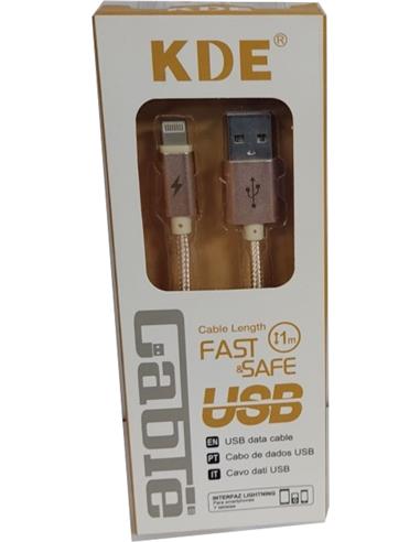 CABLE  USB APPLE 1M DORADO