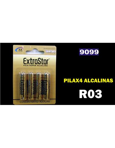 PILAS EXTRASTAR R03 4PZAS ALCALINA 00429