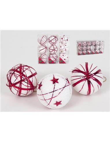 A BOLA NAVIDAD BL+ROJA*3