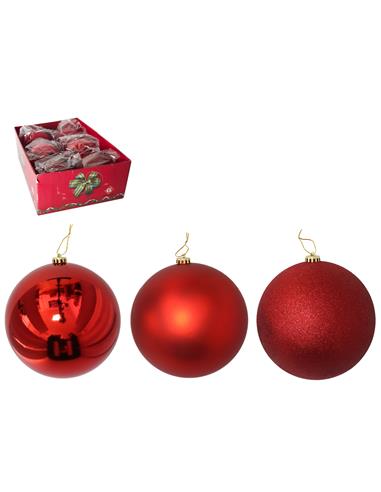 A BOLA NAVIDAD ROJA 20CM 55377