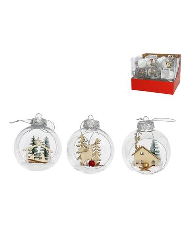 A BOLA NAVIDAD TRANSPARENTE ABIERTA