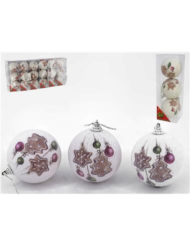 A BOLA NAVIDAD*3 BLANCA 45233