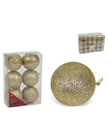 A BOLAS GLITTER ORO*6 88416
