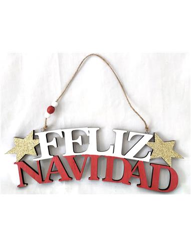 A COLGANTE CARTEL FELIZ NAVIDAD 11*37