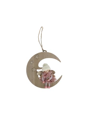 A COLGANTE LUNA ANGEL ROSA