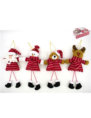 A COLGANTE MUÑECO NAVIDEÑO ROJO