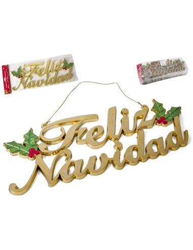 A LETRERO FELIZ NAVIDAD ORO 23171