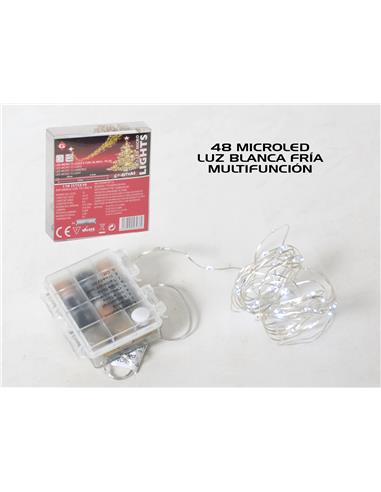 A LUCES  LED MICRO 48LUCES BL PILAS 34338