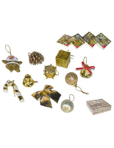 CAJA DECORACION ORO 14/16 PZS