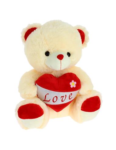 J PELUCHE OSO CORAZON ROJO BRILLANTE 21412