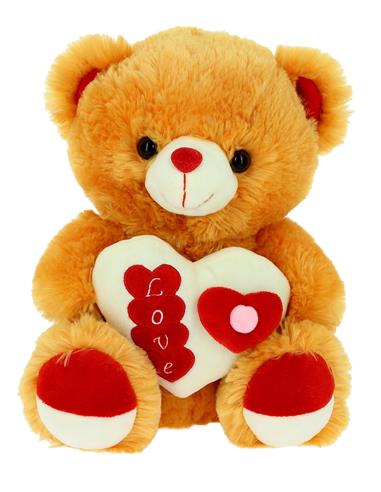 J PELUCHE OSO MARRON CORAZON PUNTO