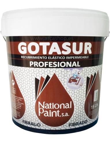 PINTURA CAUCHO 15KG ROJO GOTASUR