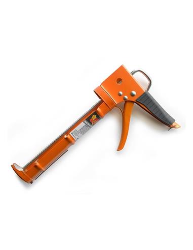 PISTOLA SILICONA METALICA REFORAZADA NARANJA