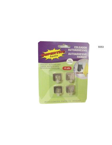 COLGADOR ADESIVO INOX CUADRADO