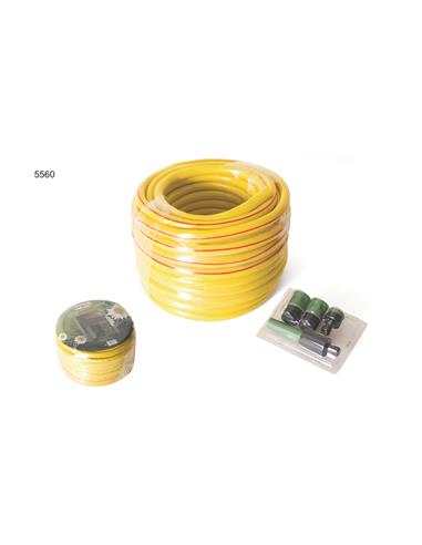 MANGUERA 25 M CON  ACCESORIOS PVC