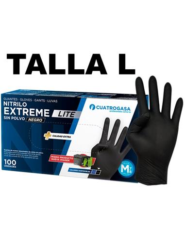 GUANTE NITRILO EXTREME NEGRO T.L