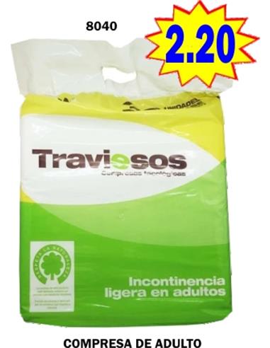 COMPRESA  ADULTO TOCO TRAVIESOS 36und