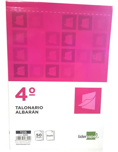 BLOC ALBARAN A5 CON COPIA LIDERPAPEL