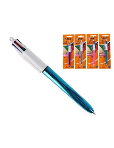 BOLIGRAFO BIC*4 SHINE COLORES