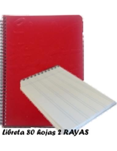 LIBRETA FOLIO 1 RAYA 80H 60G LIDELPAPEL