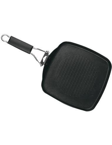 SARTEN ALUMINIO ASADORA GRILL ASA PLEGABLE 27*27 3