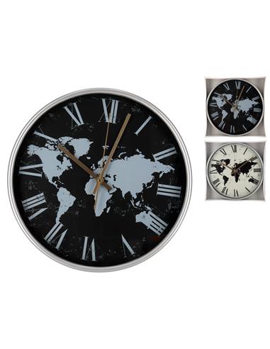 RELOJ DE PARED MAPA MUNDI 15052