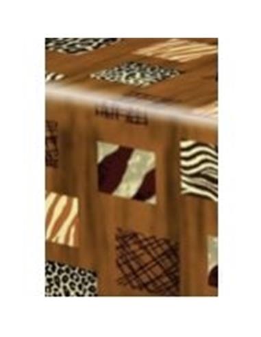 MANTEL ROLLO MARRON CUADROS DEC. 90606