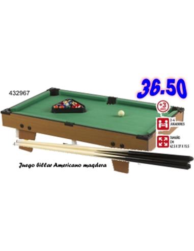J JUEGO   BILLAR AMERICANO MADERA