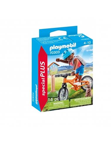 J PLAYMOBIL CICLISTA MONTAÑA
