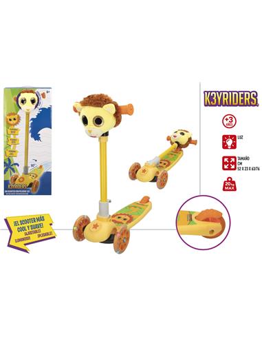 J SCOOTER 3 RUEDAS PELUCHE LEON