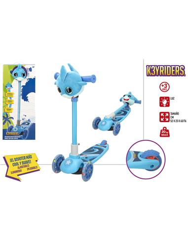 J SCOOTER 3 RUEDAS PELUCHE TIBURON