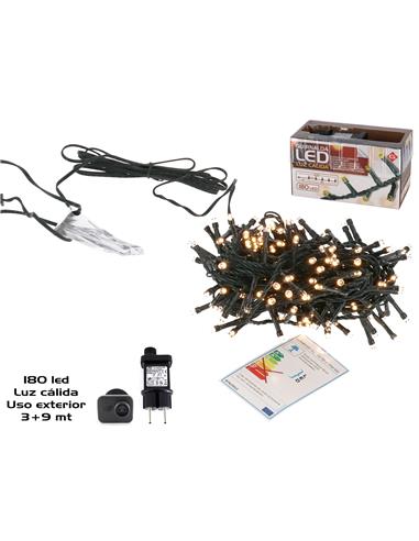A GUIRNALDA 180LED CALIDA 3+9M 80806