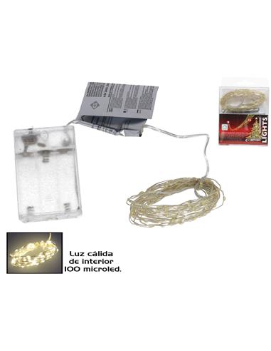 A LUCES  GUIRNALDA 100 MICROLED CALIDO